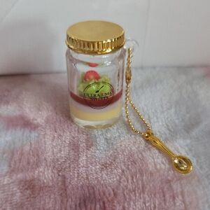 Gold Miniature Dessert Jar Keychain with Spoon